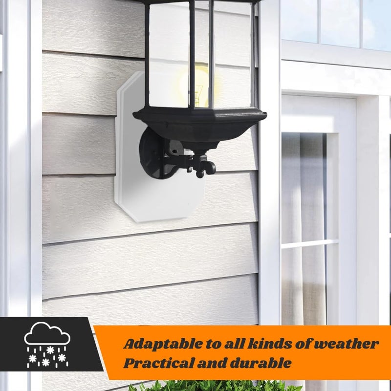YOSINXU Siding Mounting Block 8141DBL, Outdoor Light Side Mount Kit with Built-in Electrical Box, Vinyl Sidings Mounting Blocks, 1/2 inch Lap Double and 4 inch Siding, Black(Color:White) - Image 5